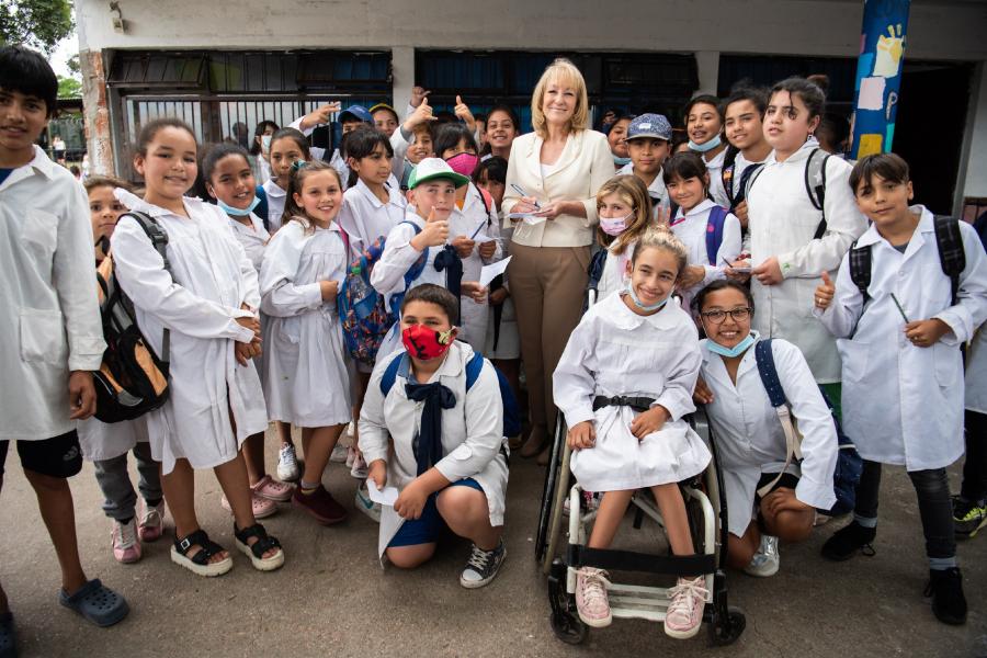 Inauguración de obras del Presupuesto Participativo en la Escuela Nº 343 Aparicio Saravia